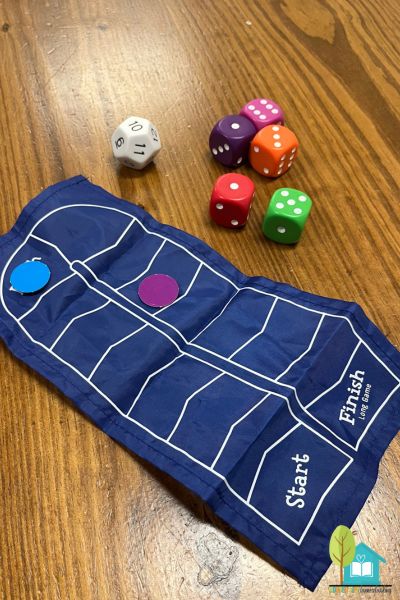 Math Dice game for fun addition and subtraction practice Rooted Life Homeschooling